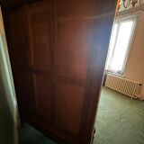 Carved walnut wardrobe – late 19th century Louis XV style