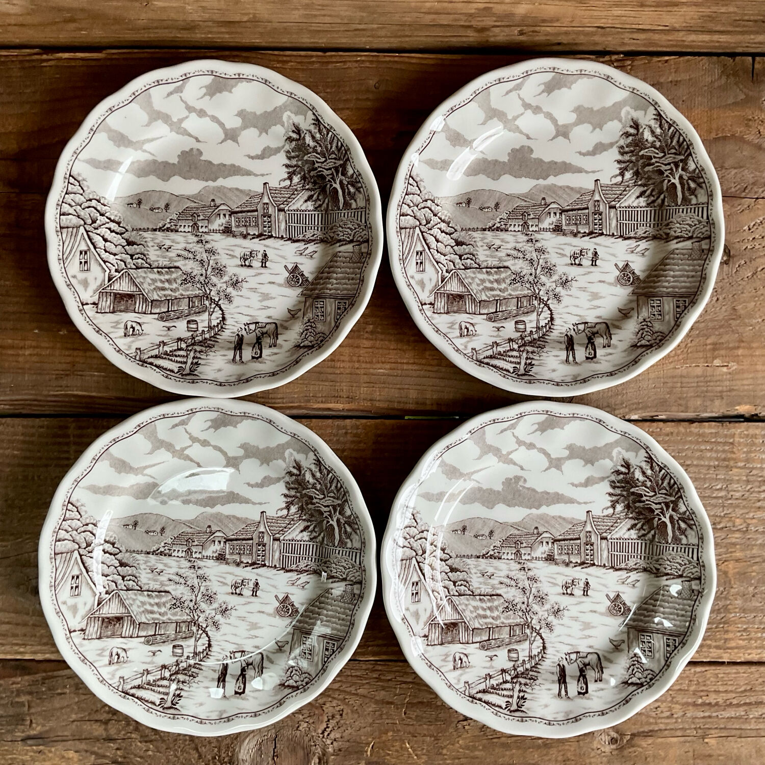 4 dessert plates N Fontabesso Italy