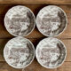 4 dessert plates N Fontabesso Italy