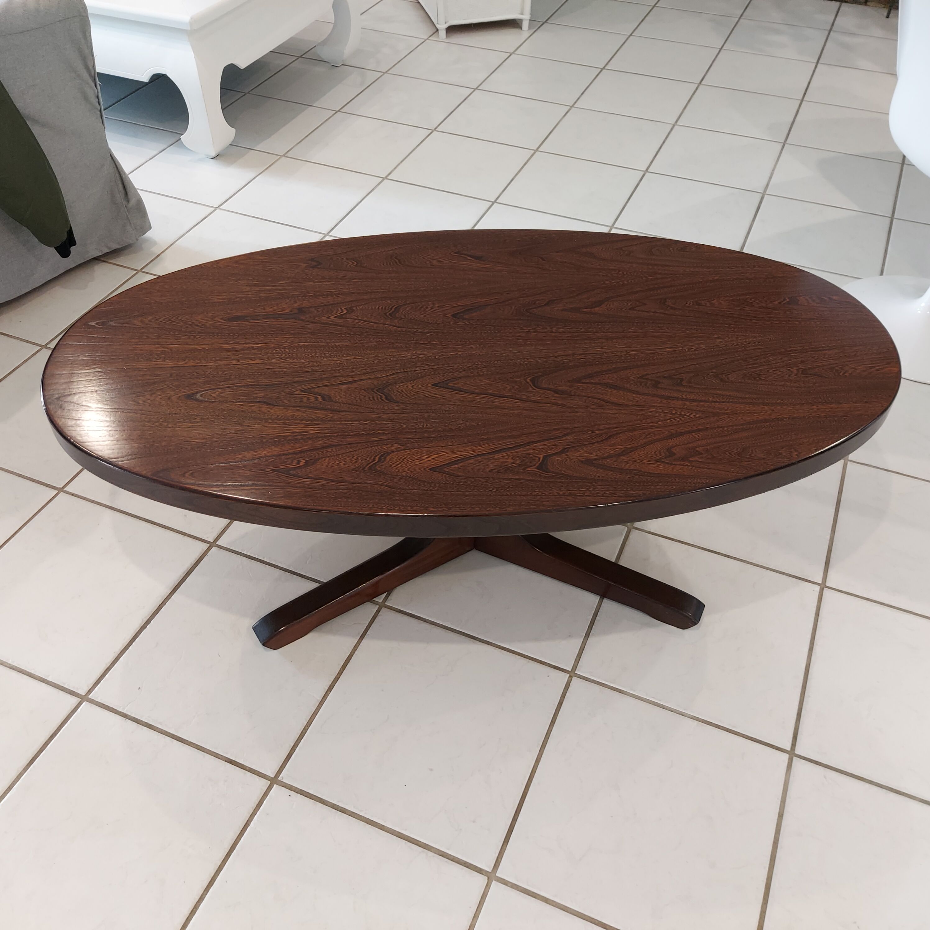Vintage Baumann oval coffee table 1970s