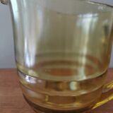 Pichet vintage en verre jaune