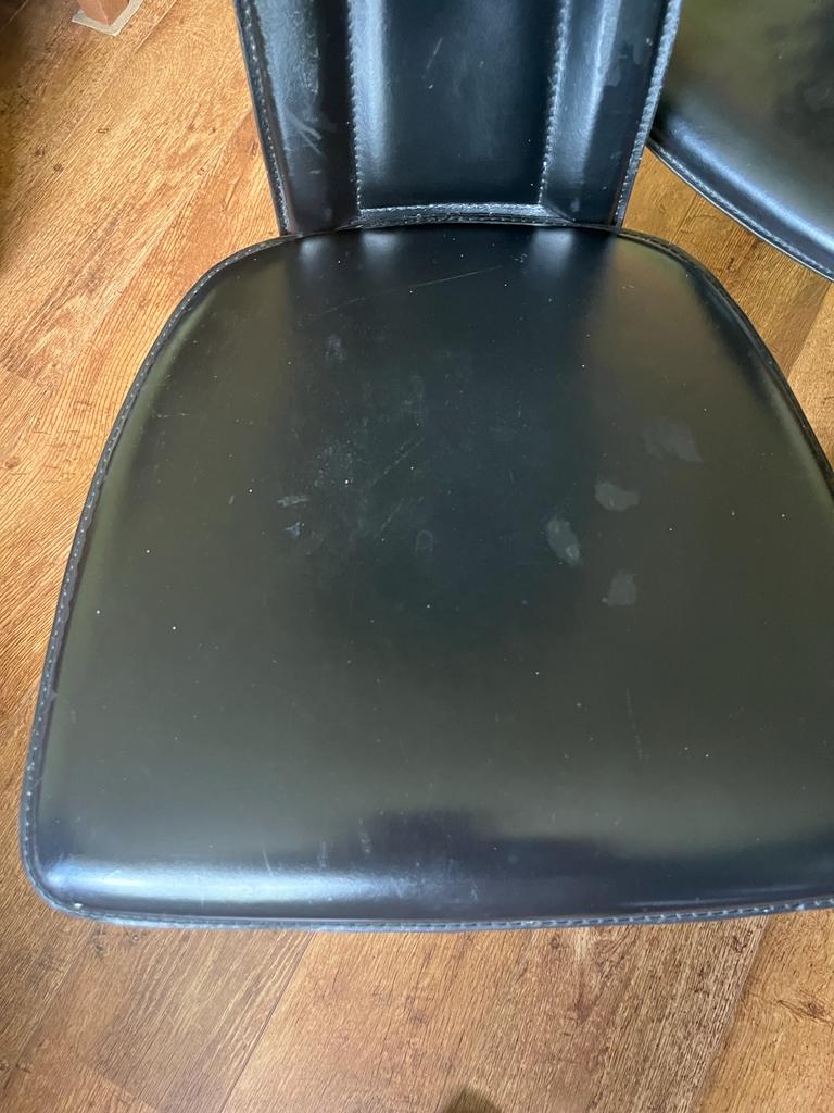 Black leather chairs
