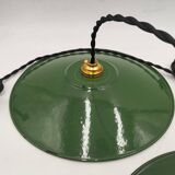 Enameled sheet metal pendant lights