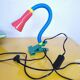 Lampe pince flexible multicolore postmoderne 1980