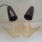Pair of vintage bakelite table lamps from West Germany in the 1960s