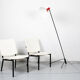 Set of 2 Industrial minimalist black metal tube frame chairs, 1960s
