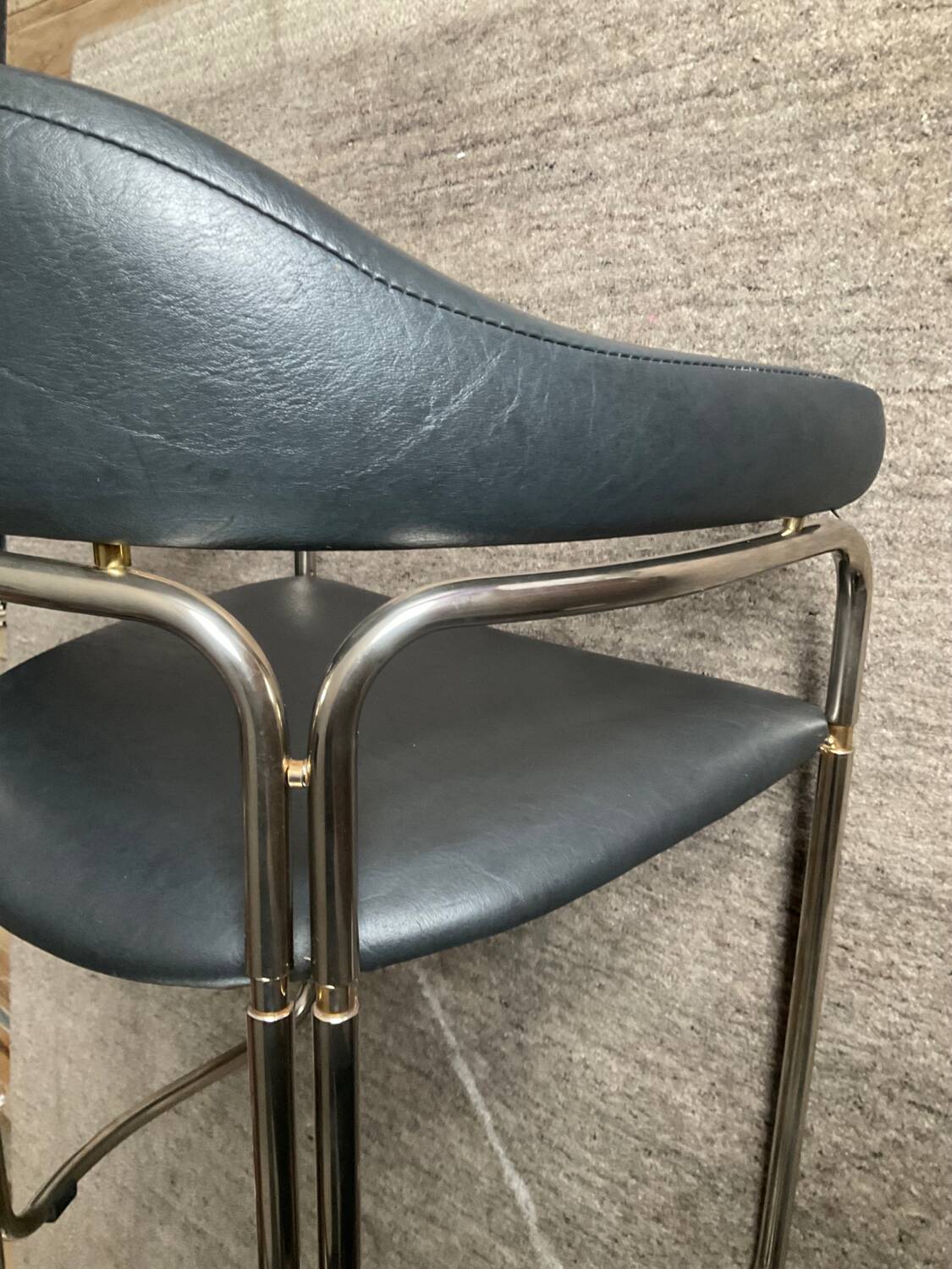 Series of 4 Italian armchairs by Otto Gerdau 70s