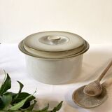 Plat/soupière en grès de grand feu, faïencerie de Brenne, années 1970-1980