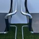 Pair of MR 10 chairs with Mies Van der Rohe laces, Knoll International