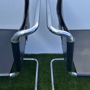 Pair of MR 10 chairs with Mies Van der Rohe laces, Knoll International
