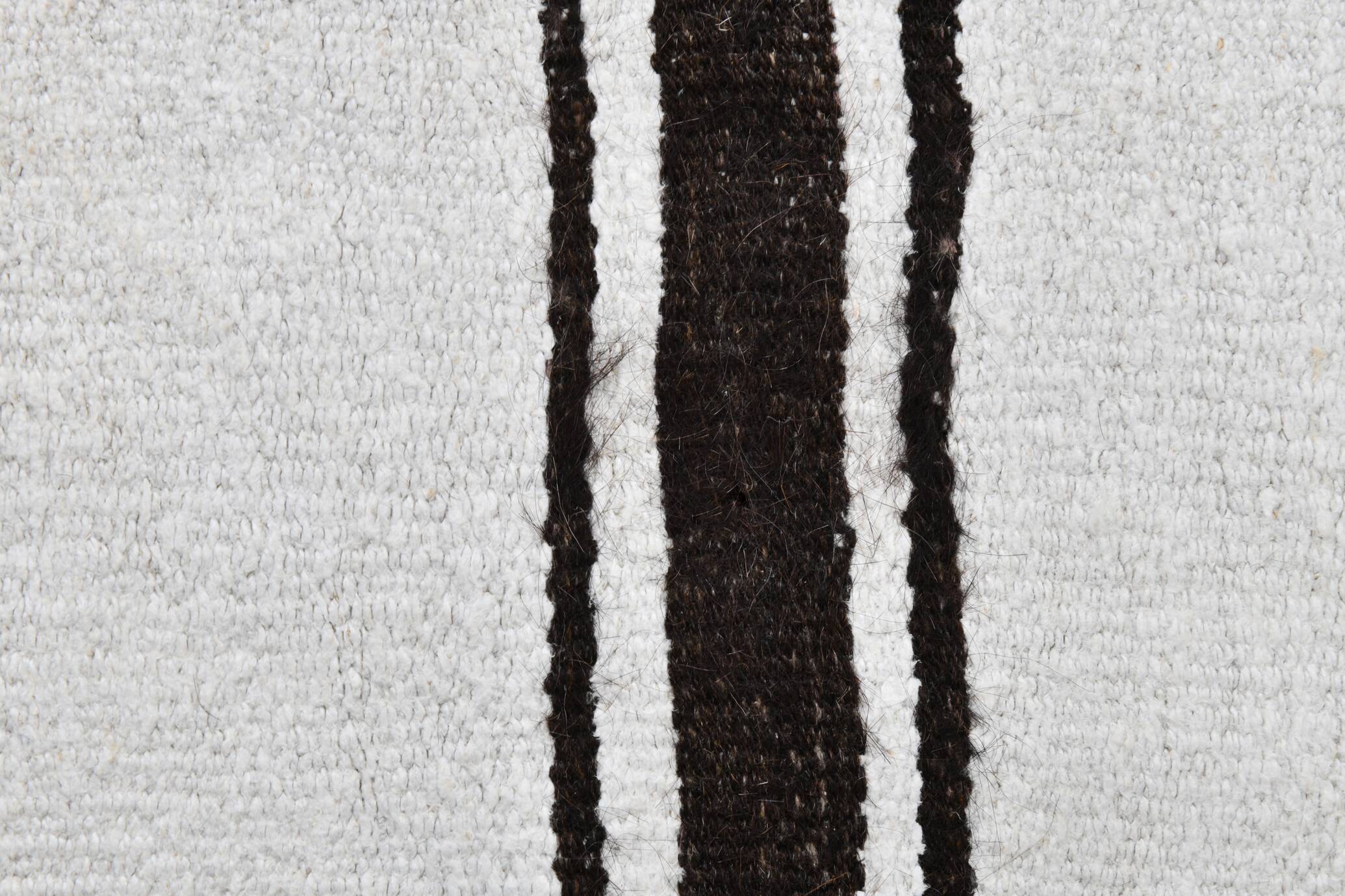 2x10 Vintage White & Brown Runner Rug, 70x310Cm