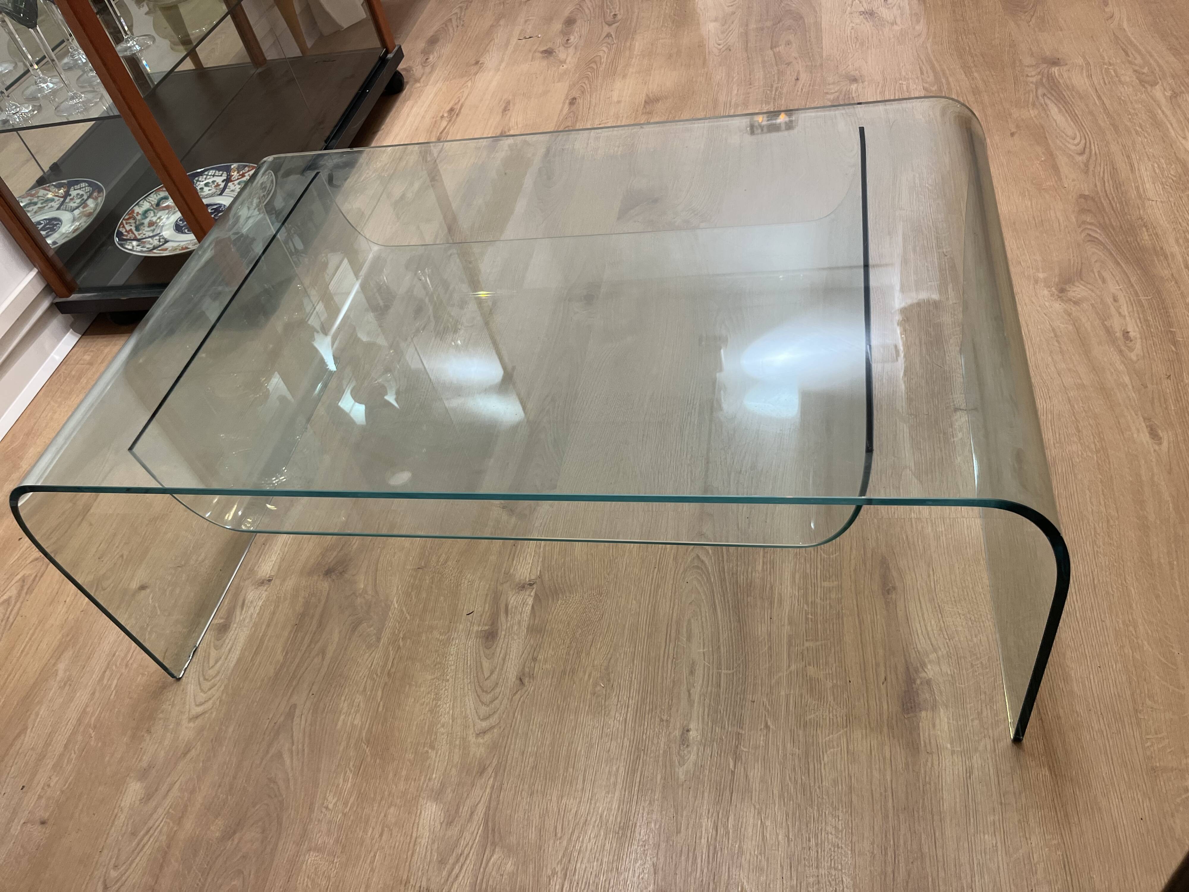 Glass coffee table