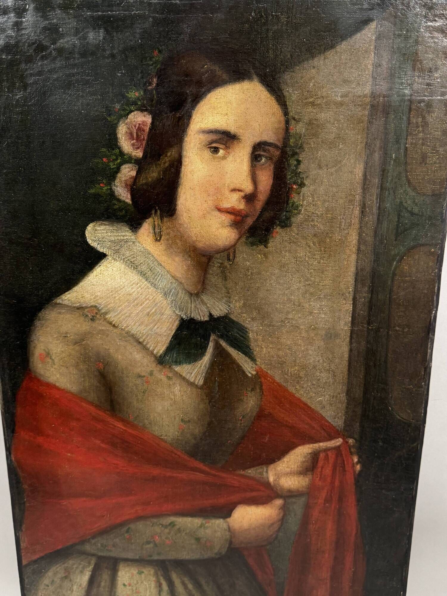 Portrait d'une jeune femme école italienne