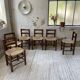 6 straw and oak chairs, mountain furniture