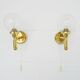 Wila wall lights set 1970s, wall lamps gold glass, indirect lighting