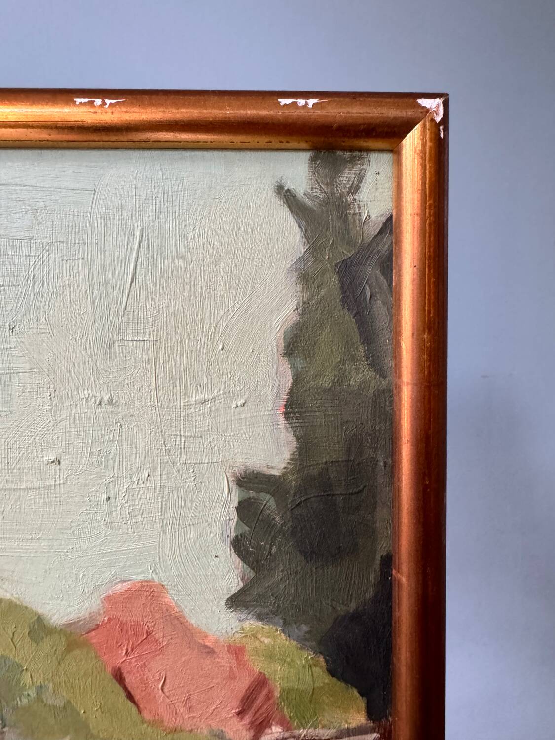 Oil on panel signed Anne Casteret