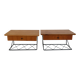 Pair of "string" wall-mounted bedside tables, Scandinavian, 1960.