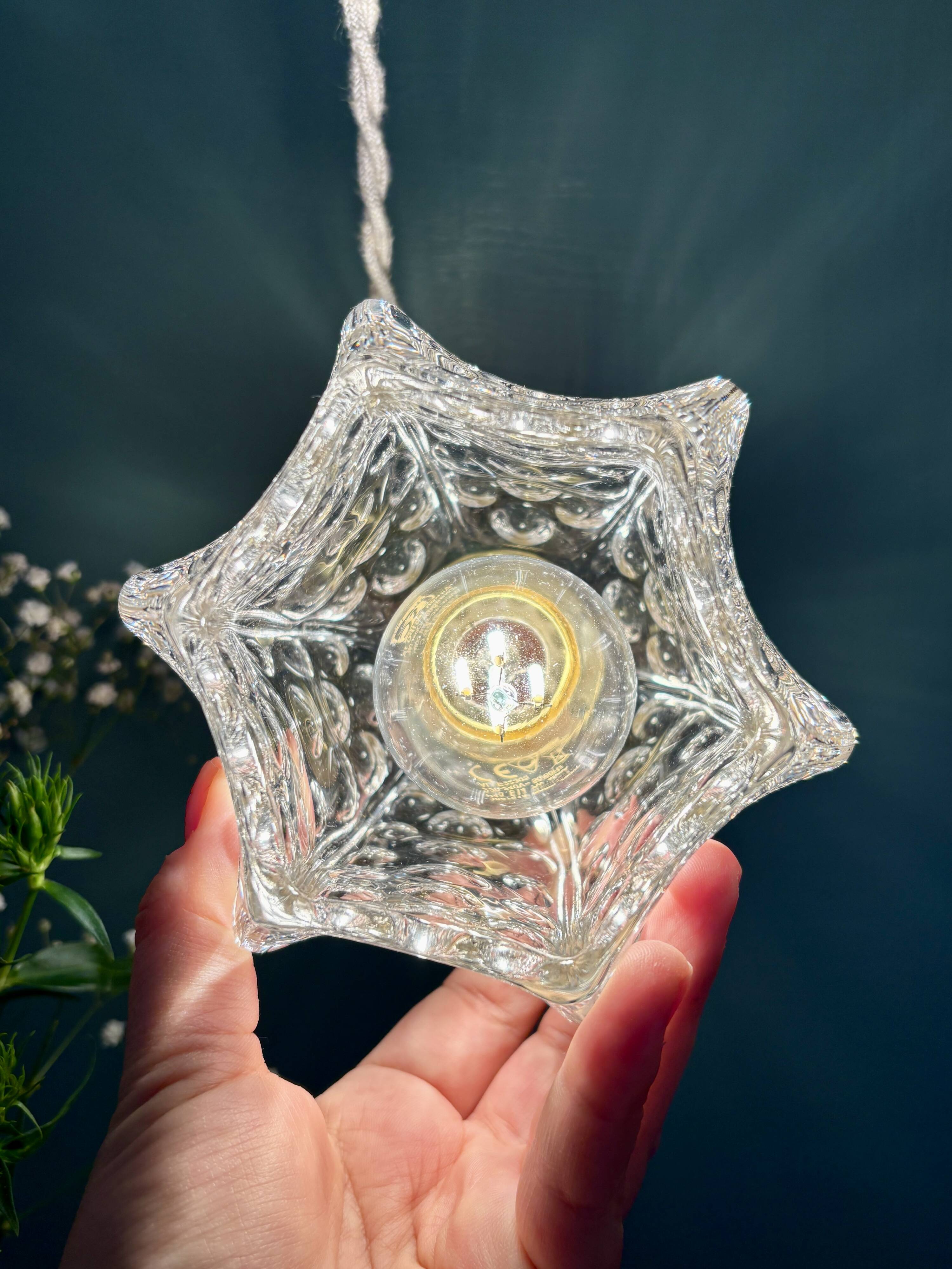 Vintage glass suspension globe