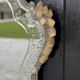 Venetian Murano Glass Mirror, Gilded with Fine Gold, Engraved Mirror, Circa 1950