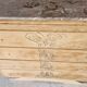 Wood and marble chest of drawers