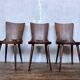 Trio of vintage retro Dove Baumann chairs 1960