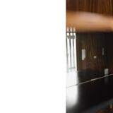 Vintage Mid-Century Scandinavian Modern Rosewood Highboard with Glass, 1960