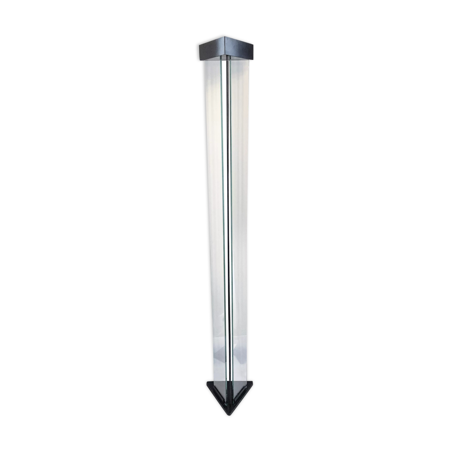 Halogen floor lamp glass and metal. 1980
