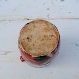 Pot ceramic enamelled spotted drips