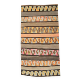 Tapis coureur kilim vintage turc Oushak fait main en laine et coton marron 164x315