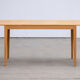 Vintage scandinavian table raw wood 1960