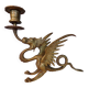 19th century bronze chimera candlestick