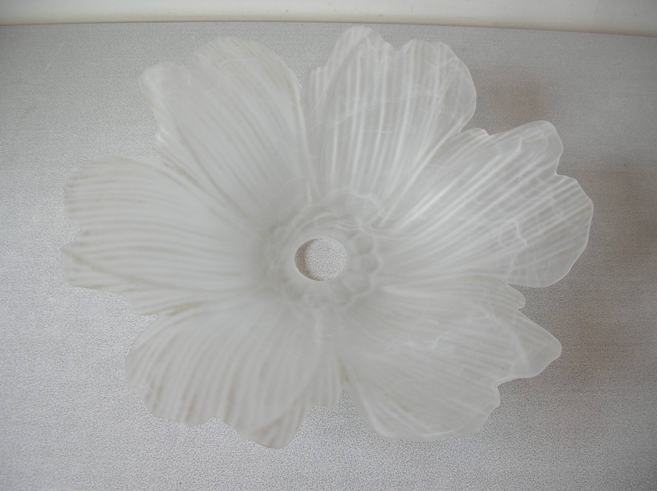 Large lampshade suspension large glass flower 37 cm chandelier lighting