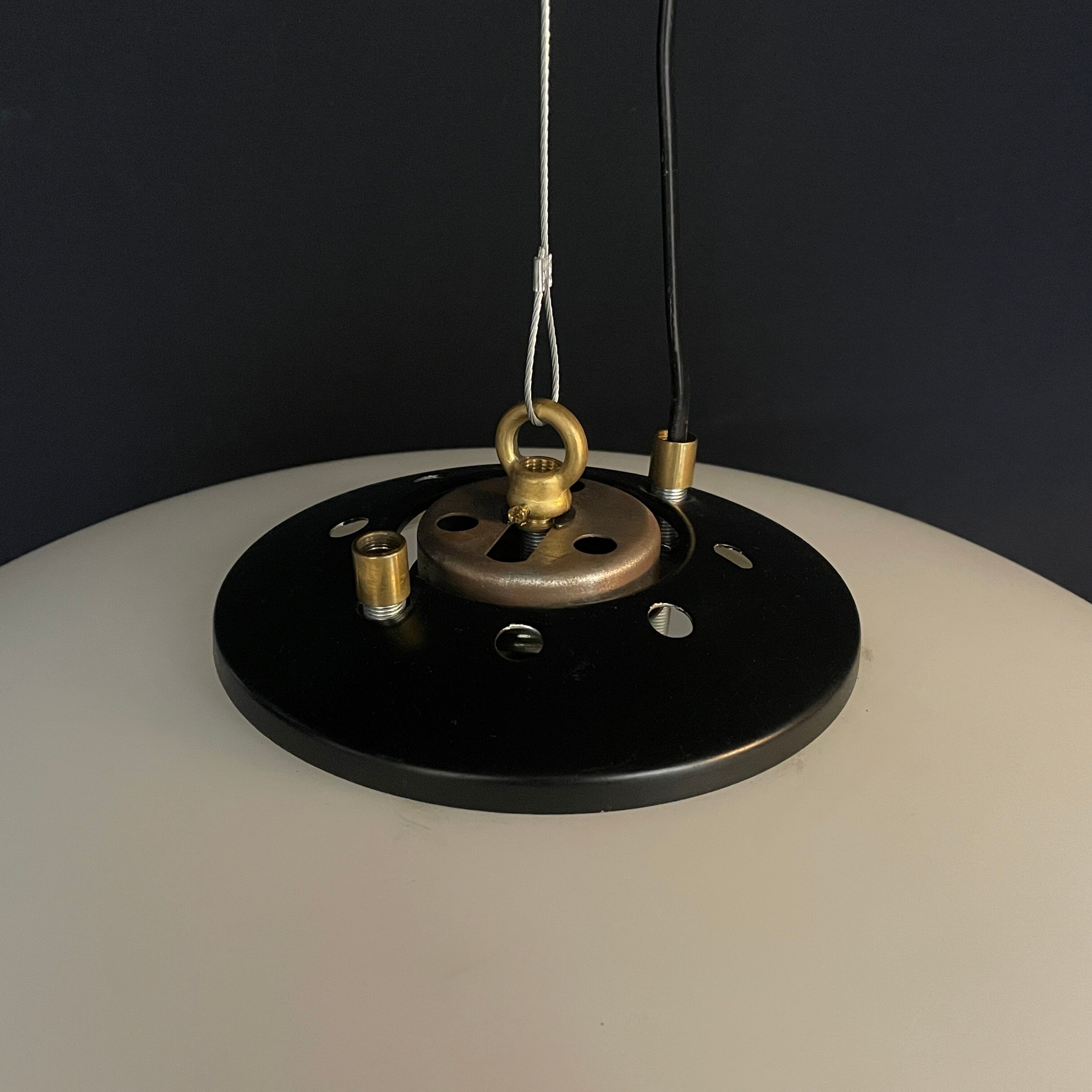 Opaline hanging lamp 1960