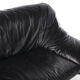 Italian Black leather Postmodern 2 seater sofa, 1970s