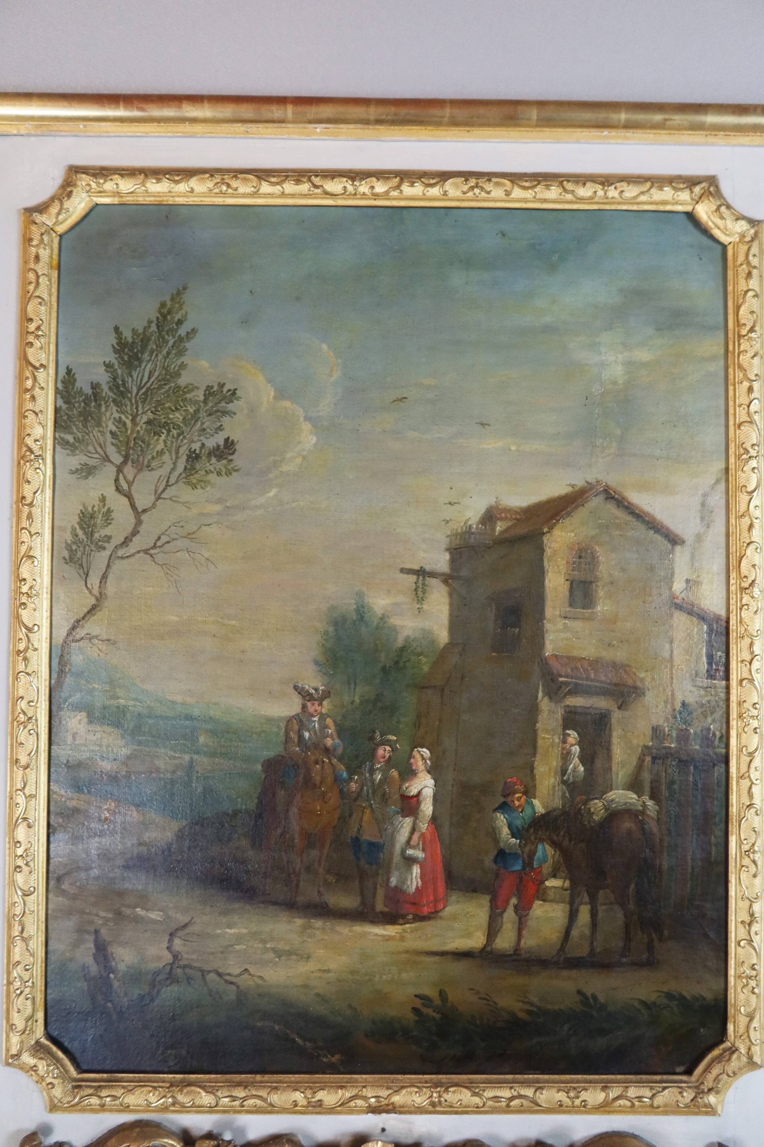 19th century trumeau mirror