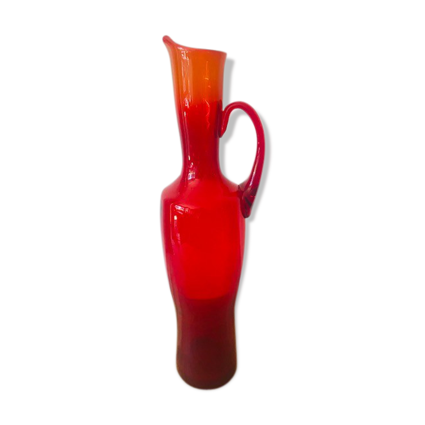 Red amfora jug vase pitcher by Professor Zbigniew Horbowy