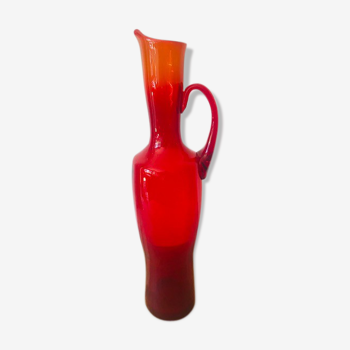 Red amfora jug vase pitcher by Professor Zbigniew Horbowy