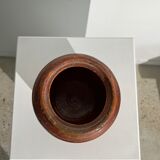 Brutalist ochre terracotta pot