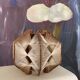 Scandinavian hanging lamp wood and vintage yarn