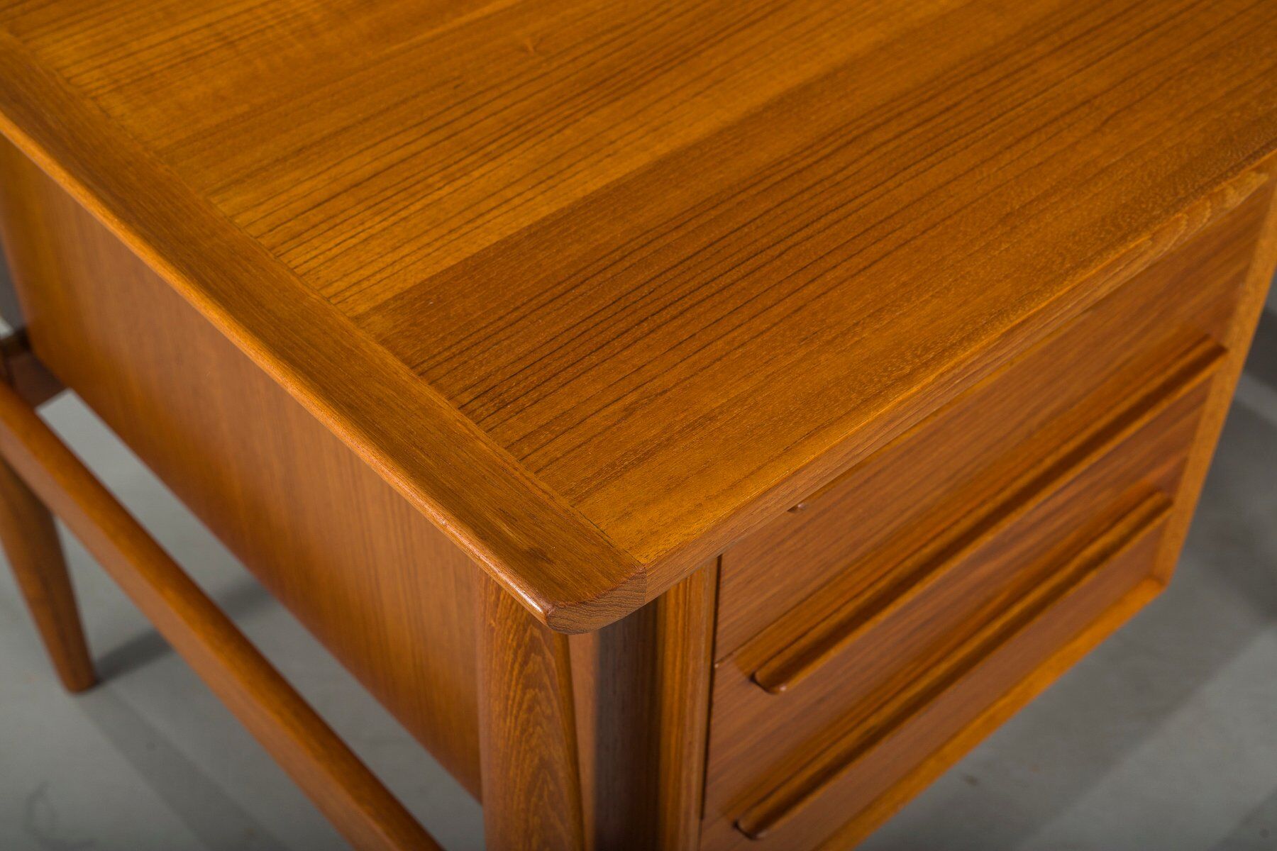 Mid-century Danish teak executive desk by Arne Vodder for H.P. Hansen, 1960s