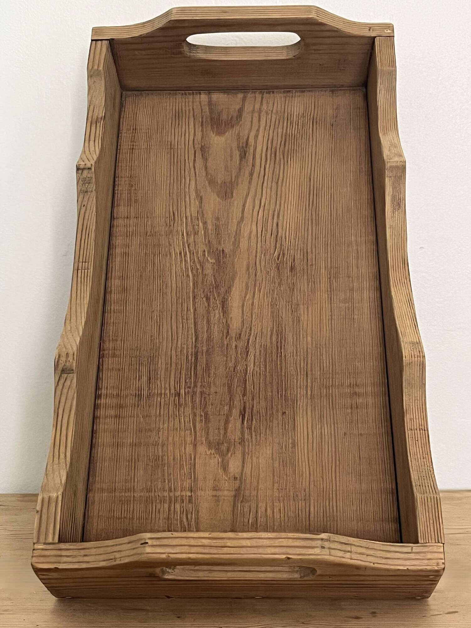 Old solid wood presentation tray