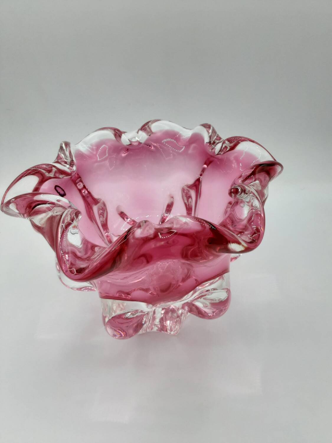 Art glass bowl from the 1960s, by Joseph Hospadka - Chribska Glassworks