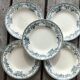 5 assiettes creuses Terre de Fer modèle Guadeloupe Debray bleu