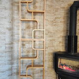 Bent plywood wall, bookcase, flowerbed, Volak by Holesov, 1960s Czechoslovakia