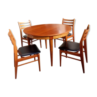 Set table and chairs 60's