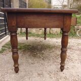 8-seater walnut farm table 199 cm 19th century