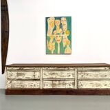 Large antique haberdashery cabinet, circa 1900