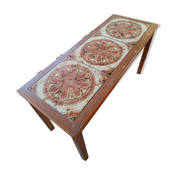Wood ceramic coffee table