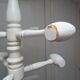 Coat rack parrot solid wood turned white patinated vintage
