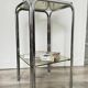 Antique vintage smoked glass side table / end table